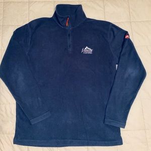 Mammoth, CA Blue Fleece 1/4 zip Sweater - Medium